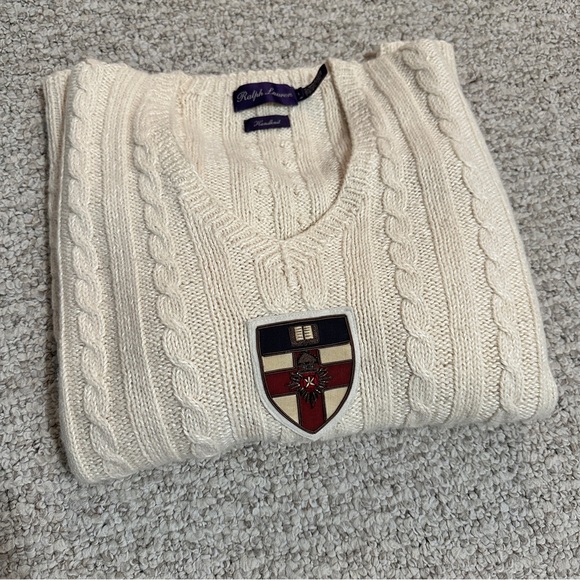 Ralph Lauren Purple Label Hand Knit Cable Knit Sweater RARE 🔥 - Picture 5 of 5